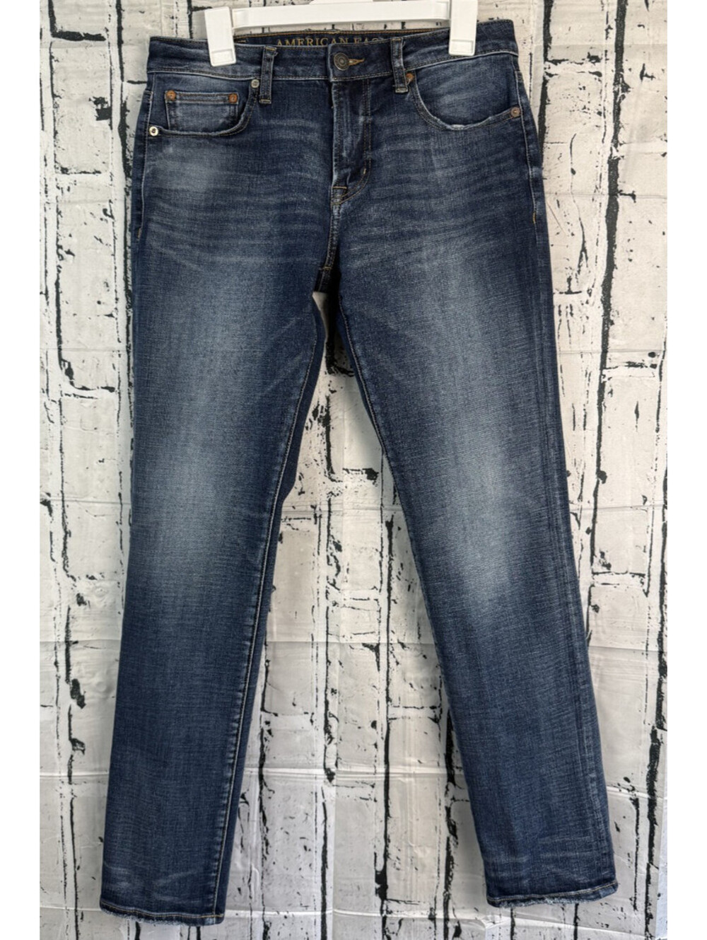 American Eagle 360 Extreme Flex Slim Straight Jeans Mens 30x34 Blue Stretch
